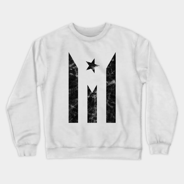 Bandera Negra de Puerto Rico Resiste Boricua Puerto Rican Black Flag Crewneck Sweatshirt by PuertoRicoShirts